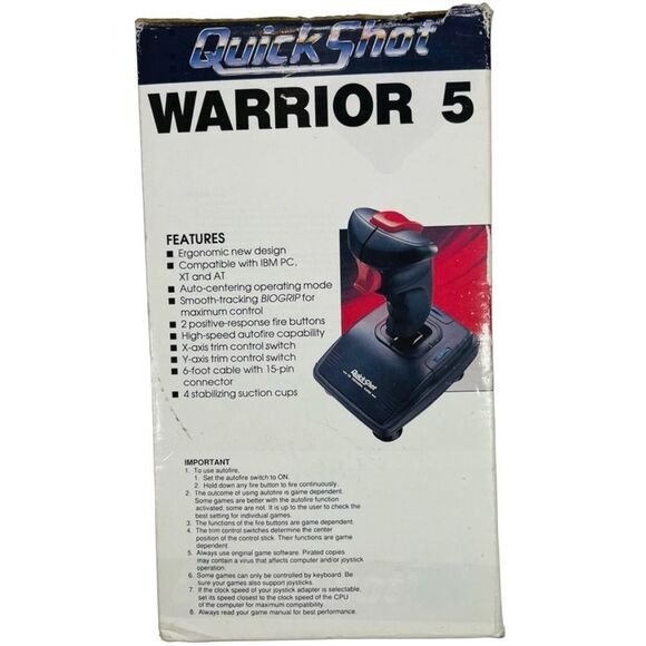 NIB QuickShot Warrior 5 QS-123A Deluxe Analog Joystick - Picture 12 of 16